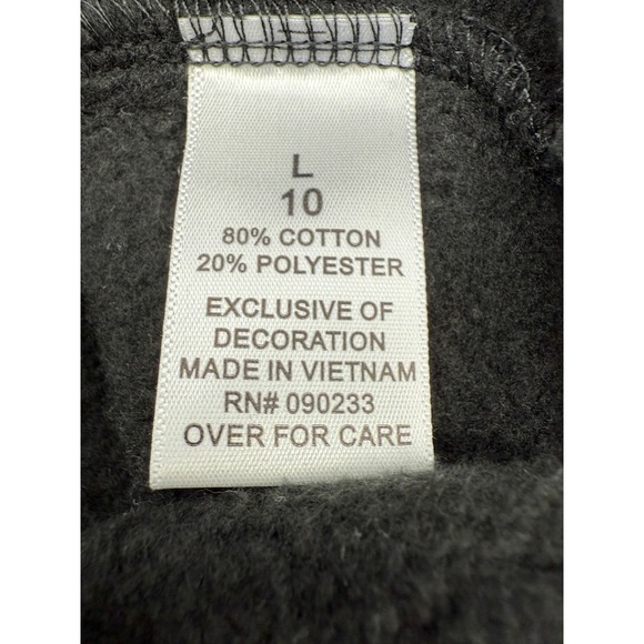 Fear of God Essentials Kids Black Fleece Streetwear Pullover Sweatshirt Size L - Picture 8 of 8